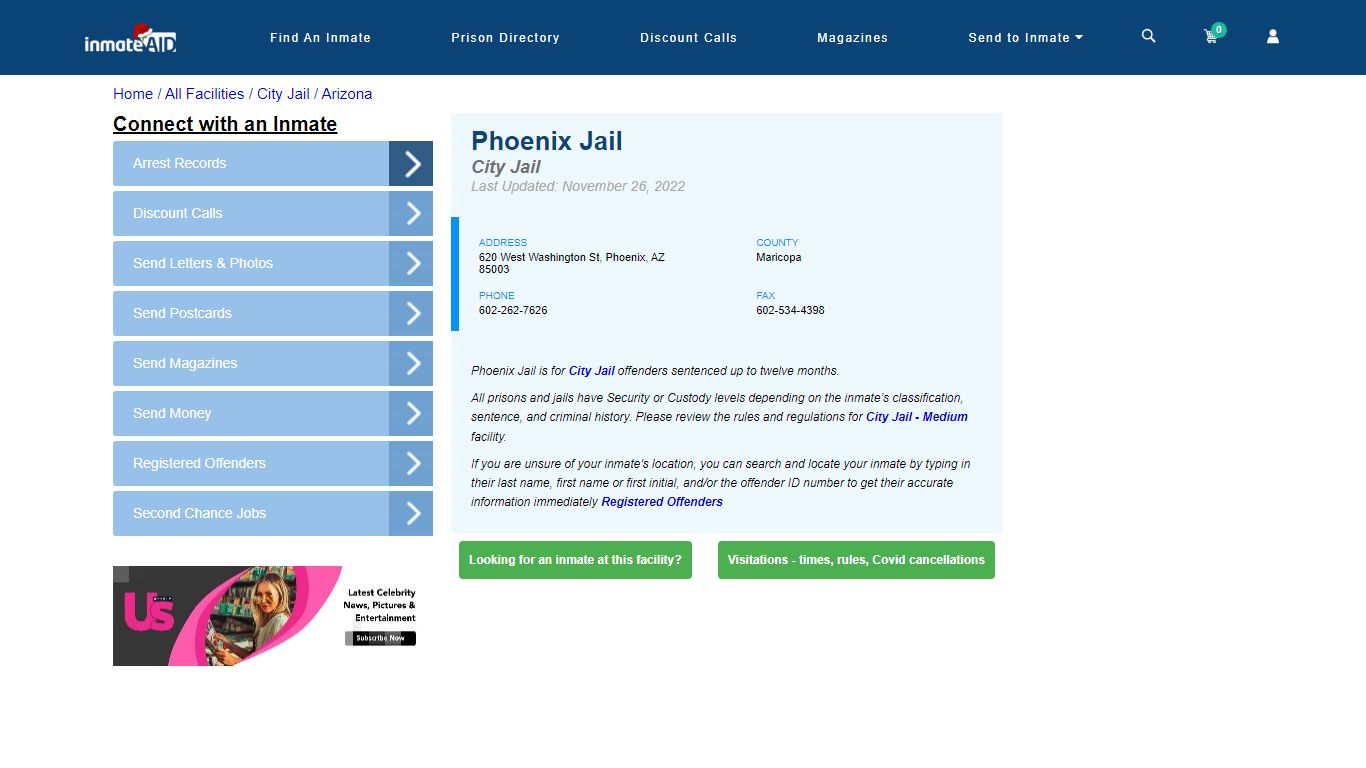 Phoenix Jail | Inmate Locator